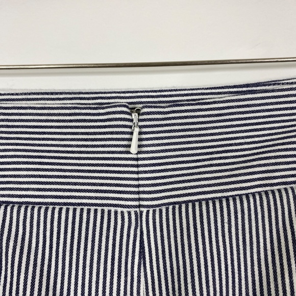 Talbots Striped Skirt Blue White w/ Pockets Sz. 12 P Coastal Nautical Classic - Picture 4 of 6